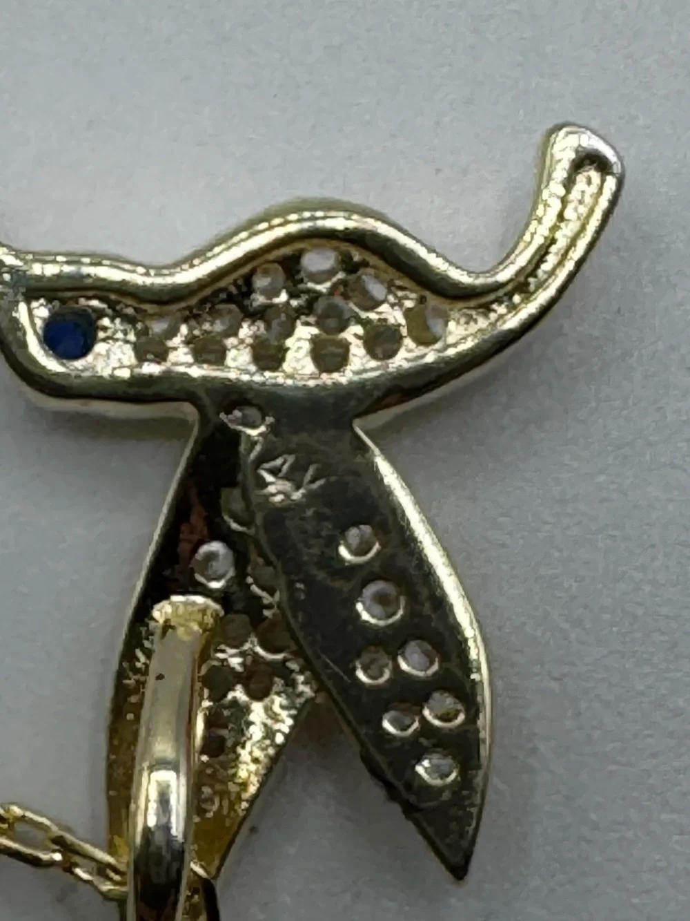 14k Hummingbird Pendant - Picture 8 of 9